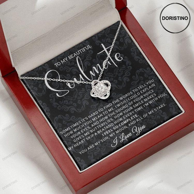 Gift For Soulmate Women Necklace Gift Box With Meaningful Message Melt Her Heart June Birthday Gifts Dainty Necklaces For Women Doristino Awesome Necklace