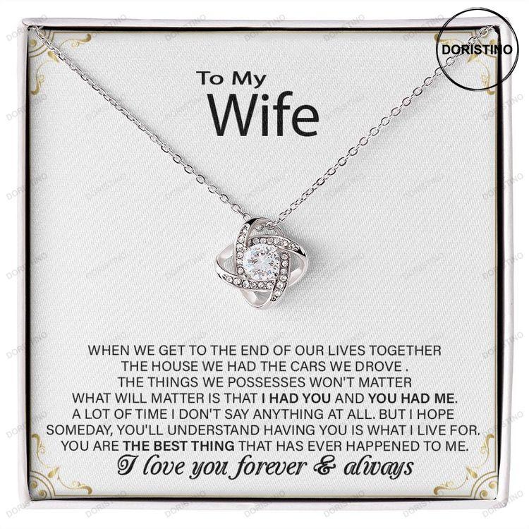 Gift For Wife Gift For Soulmate Gift For Girlfriend Anniversary Meaningful Card Gift Personalised White Gold Necklace Doristino Limited Edition Necklace