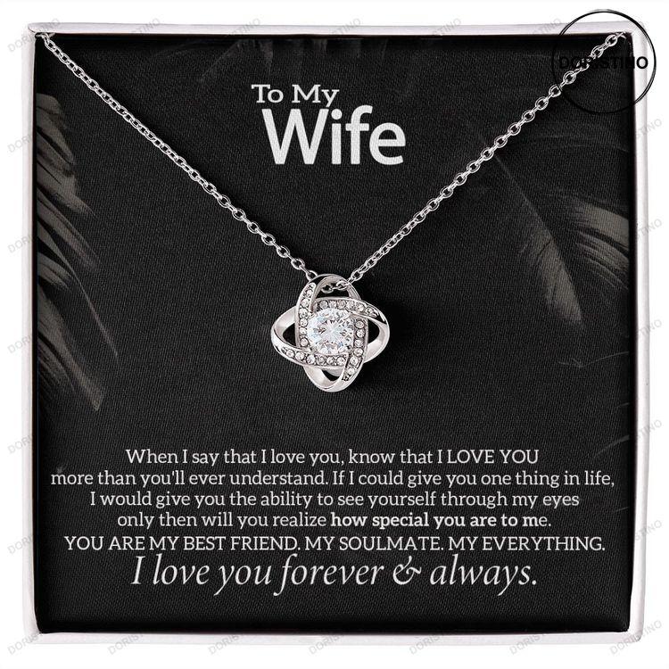 Gift For Wife Valentine Necklace For Soulmate Girlfriend Anniversary Birthday With Meaningful Message Card Led Box Doristino Trending Necklace