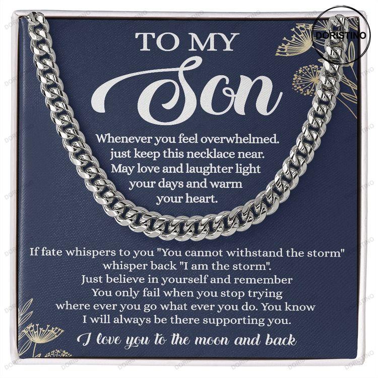 Gifts For Son From Mom Whenever You Feel Overwhelmed Personalized College High School Graduation Gifts For Him Christmas Gift For Son Doristino Limited Edition Necklace