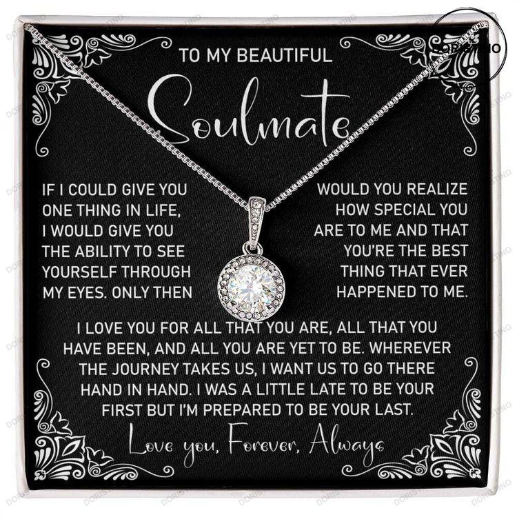 Gifts For Soulmate Love Necklace For Girlfriend Soulmate Message Card Gift Future Wife Gift Necklace For Wife From Husband Doristino Limited Edition Necklace