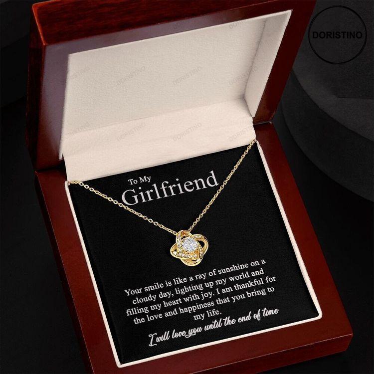 Girlfriend Love Knot Necklace Jewelry For A Girlfriend Amazing Gift For A Girlfriend Doristino Trending Necklace