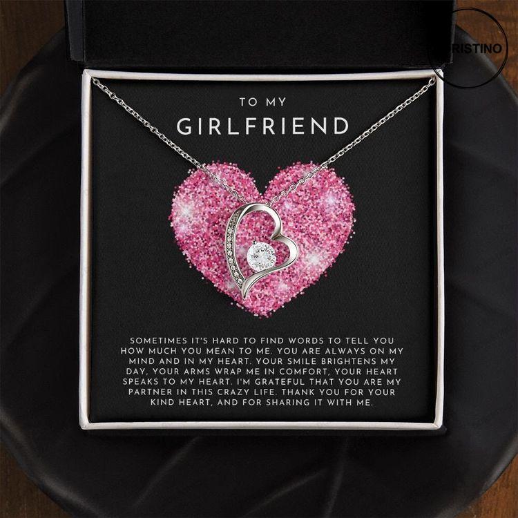 Girlfriend Valentines Day Necklace Girlfriend Heart Necklace Girlfriend Gift Valentine Necklace Girlfriend Necklace Relationship Gift Doristino Trending Necklace