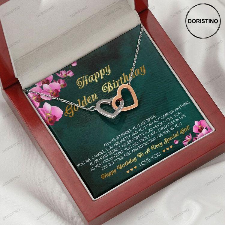 Golden Birthday Gift Necklace Personalized Birthday Meaningful Birthday Daughter Granddaughter Niece Girl Woman Birthday Gift Alluring Doristino Awesome Necklace
