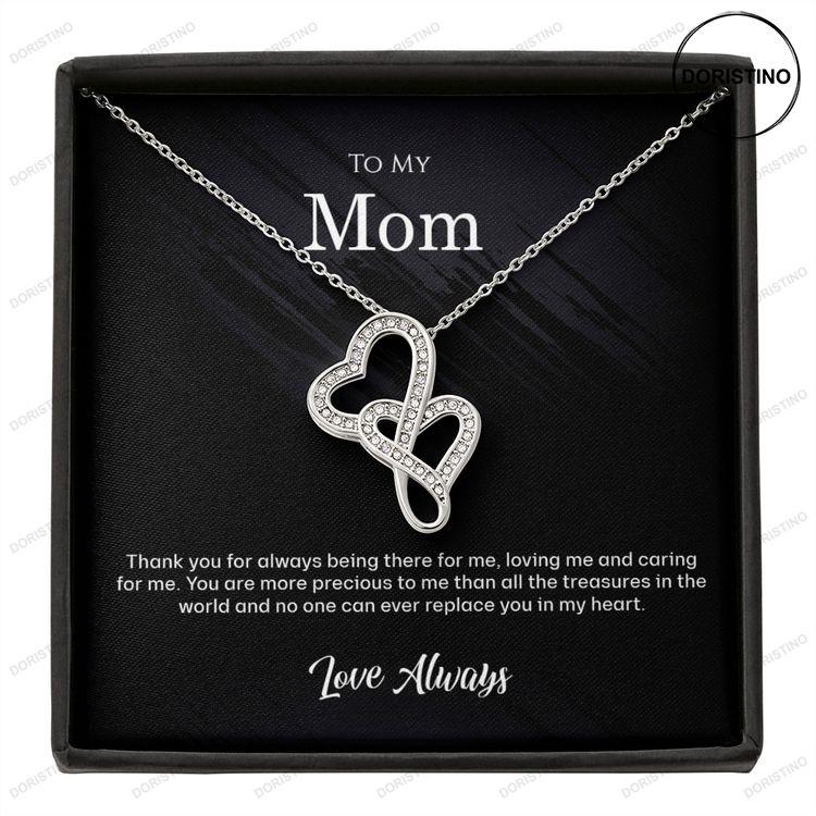 Gorgeous Double Heart Necklace For Mom Doristino Awesome Necklace