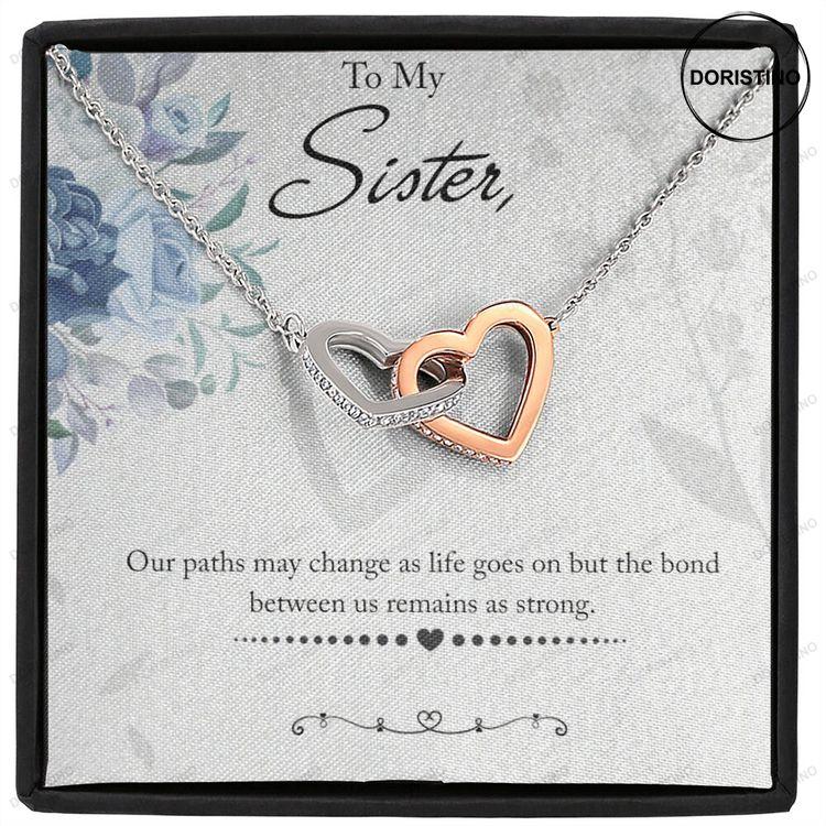Gorgeous Interlinking Heart Necklace For A Sister Heart Necklace For Your Sister Custom Necklace For My Sister Doristino Awesome Necklace