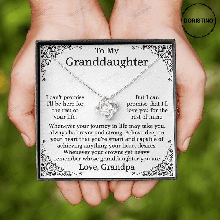 Granddaughter Necklace Gift From Grandma Grandpa Doristino Awesome Necklace