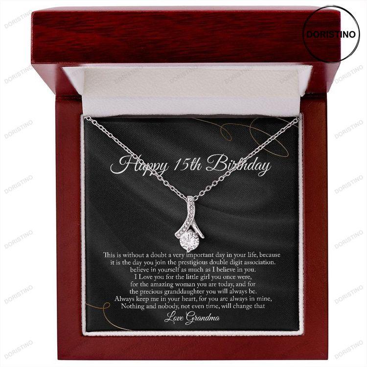 Happy 15th Birthday Granddaughter Necklace Gift For Granddaughter Granddaughter Jewelry Grandma Granddaughter Doristino Trending Necklace