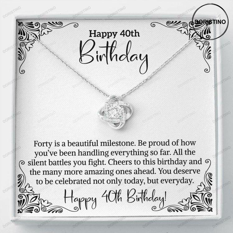 Happy 40th Birthday Gift Necklace Gift For Her With Meaningful Message Doristino Awesome Necklace