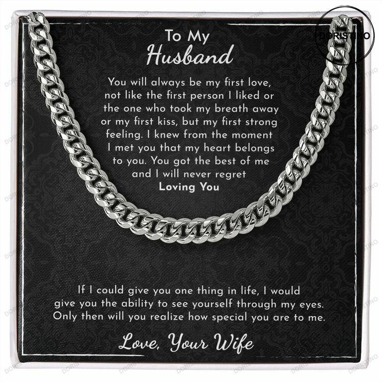 Husband Fathers Day Cuban Necklace Fathers Day Necklace For Husband Fathers Day Gifts From Wife To My Husband Fathers Day Jewelry Gifts Doristino Limited Edition Necklace