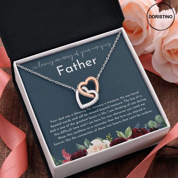 In Memory Of Dad In Memory Gifts Loss Of Father Necklace Memorial Gift For Father Sympathy Gift Loss Of Father Memorial Gift For Dad Doristino Limited Edition Necklace