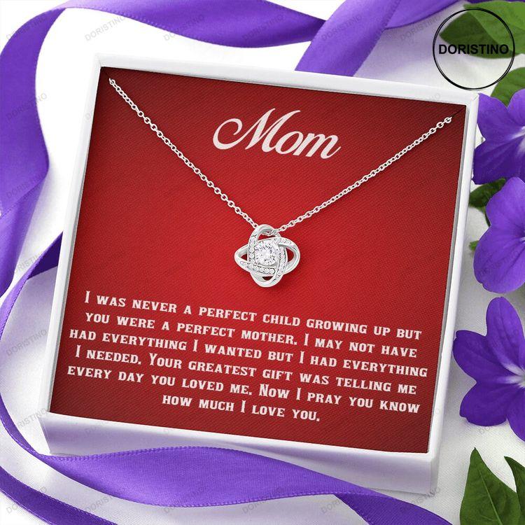 Love Knot Necklace For A Mom - Gorgeous Necklace For Your Mother - Gift For Mom - Mom Jewelry Gift - Message Card Jewelry For Mom Doristino Limited Edition Necklace