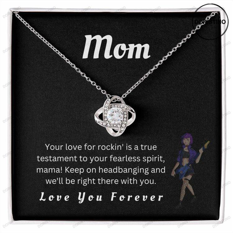 Love Knot Necklace With Cubic Zirconia Pendant - Rock Roll Gift For Your Mom Doristino Limited Edition Necklace
