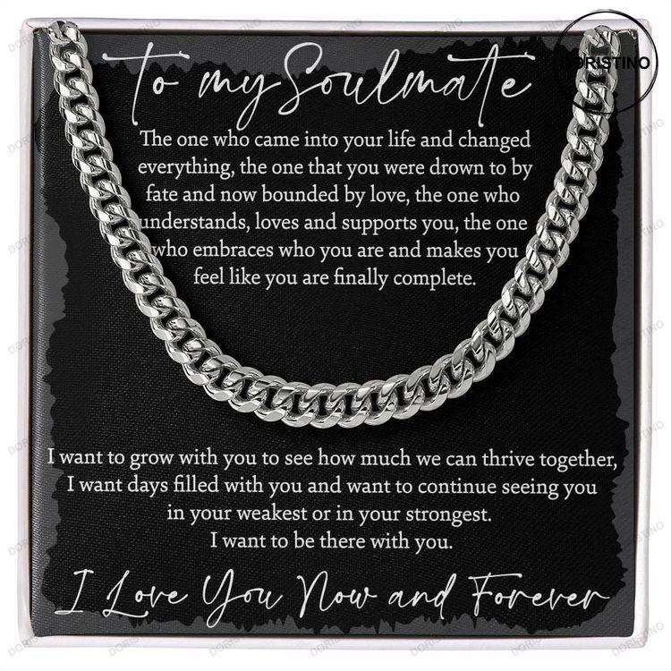 Man Cuban Necklace Gift Soulmate Gift From Wife From Girlfriend Doristino Awesome Necklace