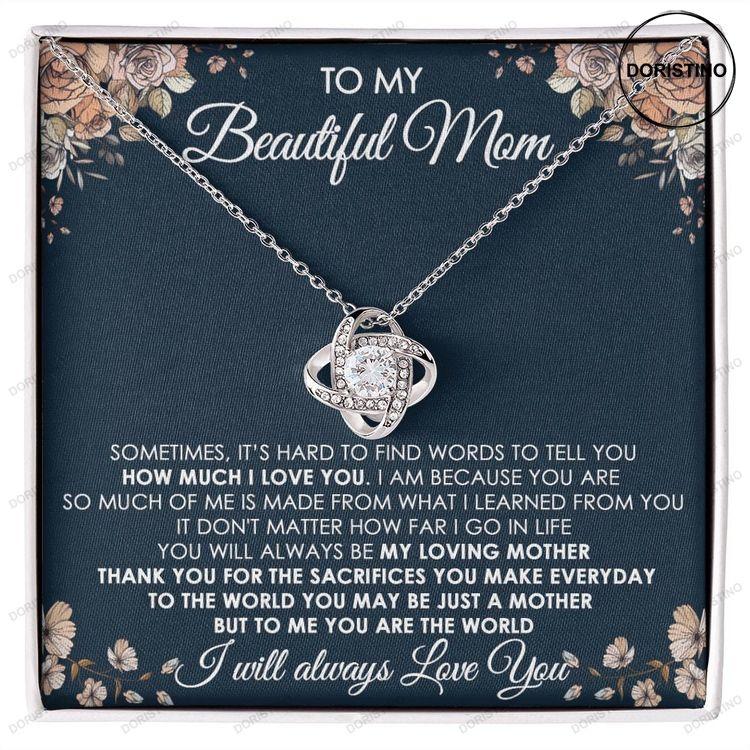 Mom Thank You Necklace Mom Gift For Christmas Birthday For Mom Gift Mom Gift From Daughter Mom Appreciation Mom Mother's Day Gift Doristino Awesome Necklace