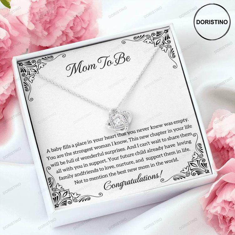 Mom To Be Gift For Expecting Moms Necklace Expecting Mother Gifts Present For Expecting Moms Pregnant Woman Love Knot Necklace Doristino Awesome Necklace