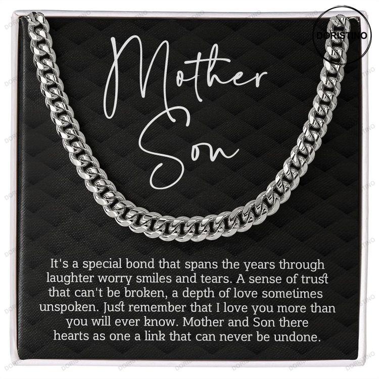 Mother And Son Necklace Cuban Link Chain Gift For Son From Mom Son Jewelry Doristino Trending Necklace