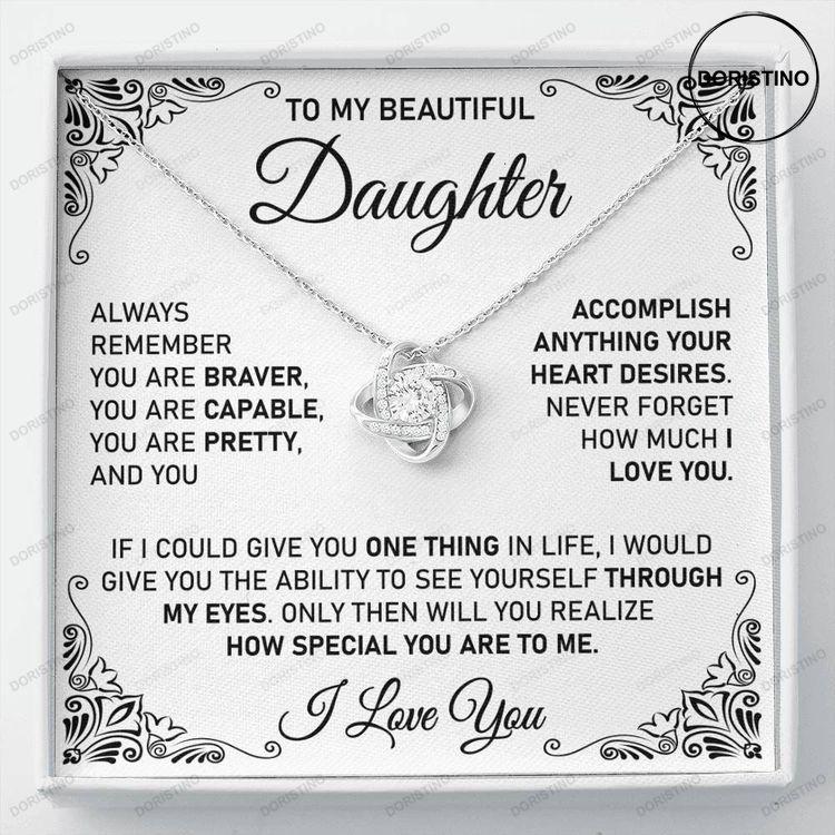 My Beautiful Daughter Daughter Gift Daughter Necklace Daughter Jewelry Doristino Awesome Necklace