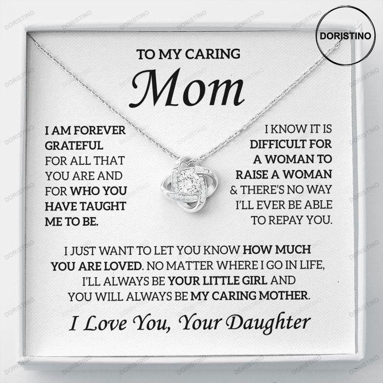My Caring Mom Gift From Daughter Mom Gift Mom Necklace Love Knot Necklace 14k Sentimental Gift Doristino Limited Edition Necklace