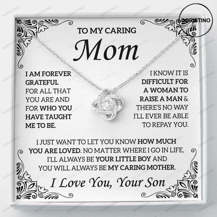 My Caring Mom Gift From Son Mom Gift Mom Necklace Love Knot Necklace 14k Sentimental Gift Doristino Limited Edition Necklace