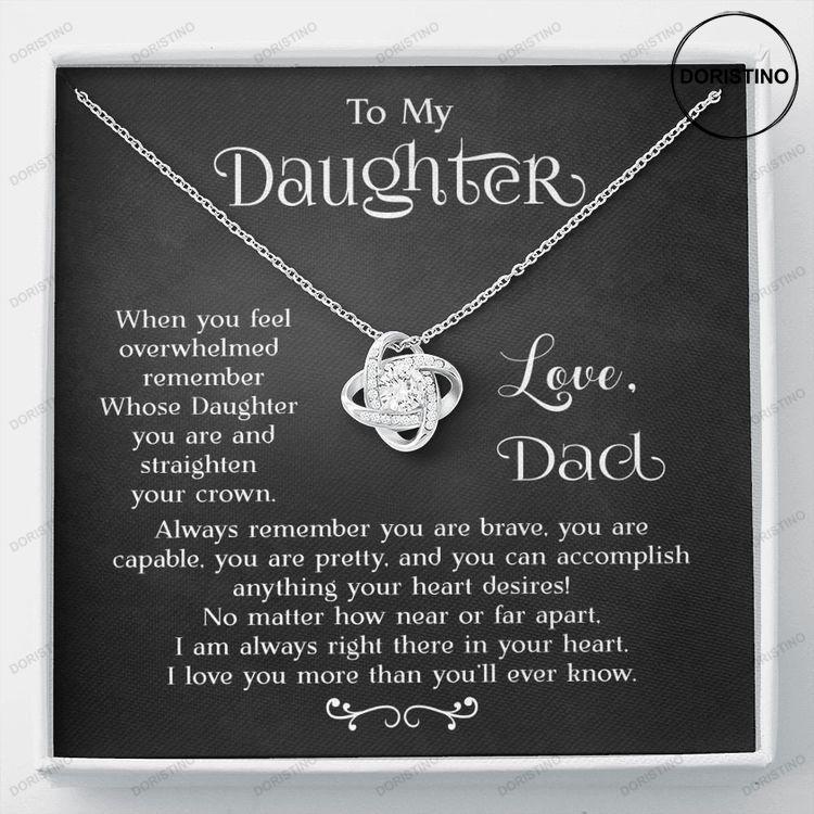 My Daughter Daughter Gift Daughter Necklace Love Knot Necklace Gift From Dad Gift For Her Doristino Awesome Necklace