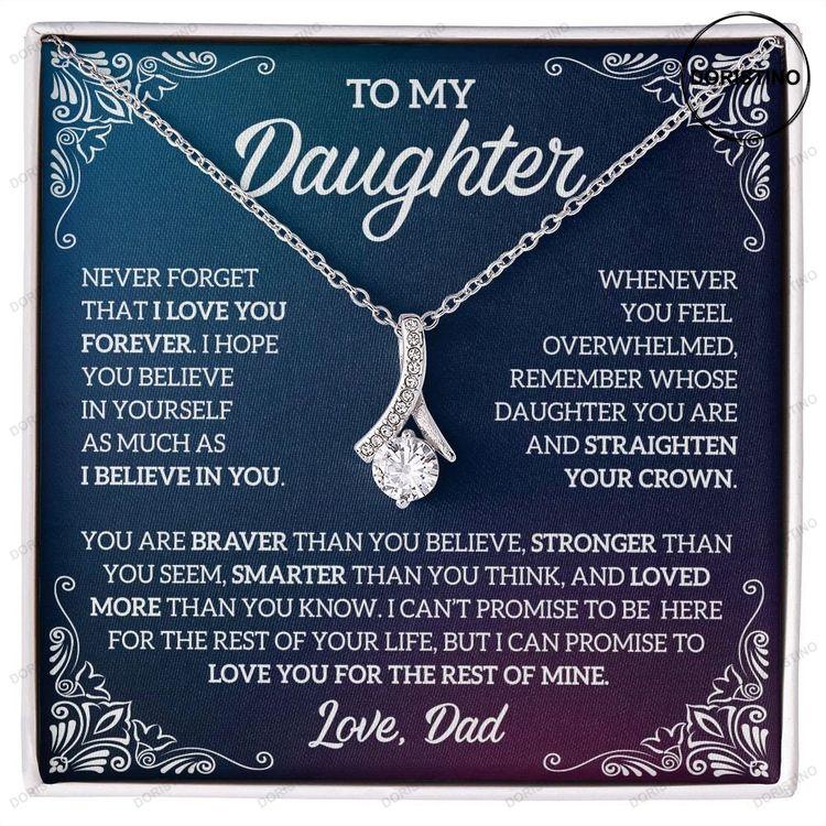 My Daughter Gift From Dad Daughter Gift Daughter Necklace Alluring Love Necklace 14k Sentimental Gift With Message Card Led Box Doristino Limited Edition Necklace