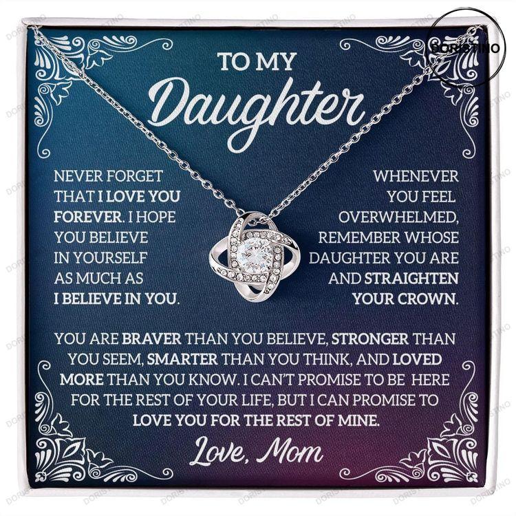 My Daughter Gift From Mom Daughter Gift Daughter Necklace Love Knot Necklace 14k Sentimental Gift With Message Card Led Box Doristino Awesome Necklace
