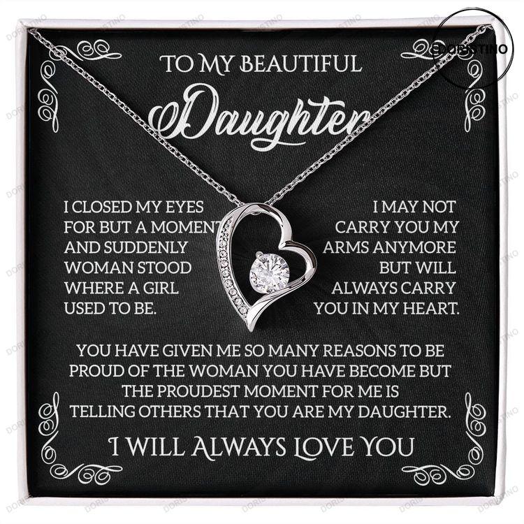 My Daughter Necklace Forever Love Necklace Gift For Daughter From Dad Mom Doristino Trending Necklace