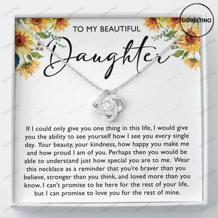 My Daughter Necklace Love Knot Necklace Daughter Jewelry Gift For Daughter Gift For Her Doristino Limited Edition Necklace