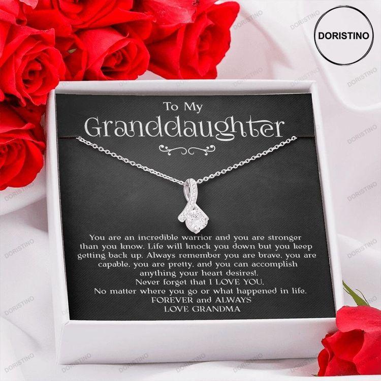 My Granddaughter Granddaughter Gift Granddaughter Necklace Alluring Love Necklace Gift From Grandma Doristino Limited Edition Necklace