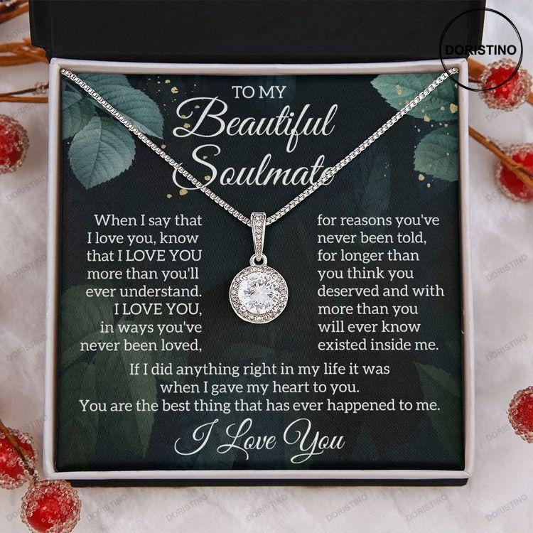 My Soulmate Necklace Eternal Love Necklace Soulmate Gift Valentine Necklace Doristino Awesome Necklace