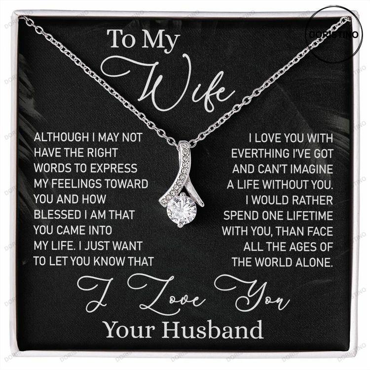 My Wife Necklace From Husband Alluring Love Necklace Anniversary Gift For Wife Doristino Awesome Necklace