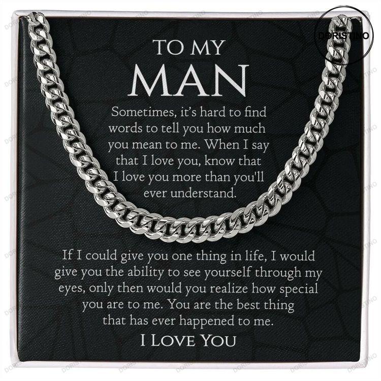 Necklace For Man Love Message Card For Man With Gift Box Doristino Trending Necklace