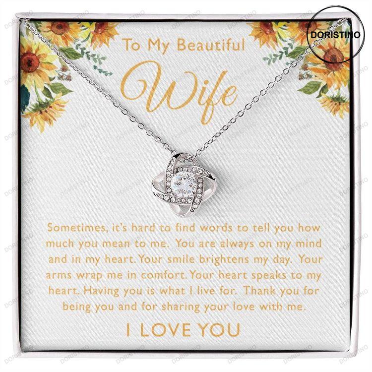 Necklace Gift For Wife With Love Message Card Birthday Gift Anniversary Gift Wedding Gift For Woman Doristino Limited Edition Necklace