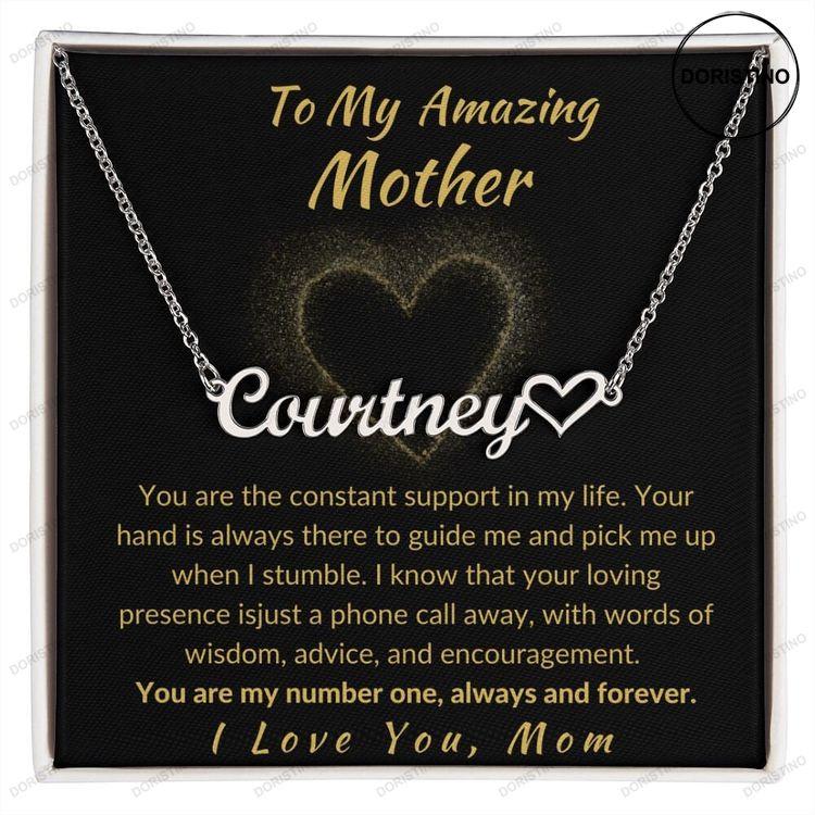 Personalized Name Necklace With Heart For Mom - Custom Jewelry For Your Mom - Gift Your Mother A Cherished Keepsake Doristino Awesome Necklace