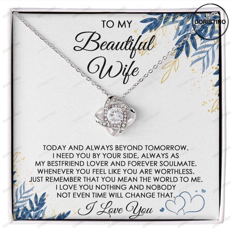 Personalized Wife Necklace Husband To Wife Gift For My Wife Romantic Wife Gift Wife Birthday Surprise Wife Appreciation Love Wife Doristino Trending Necklace