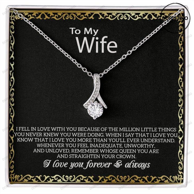 Personalized Wife Necklace Husband To Wife Gift For My Wife Romantic Wife Gift Wife Birthday Surprise Wife Appreciation Doristino Trending Necklace