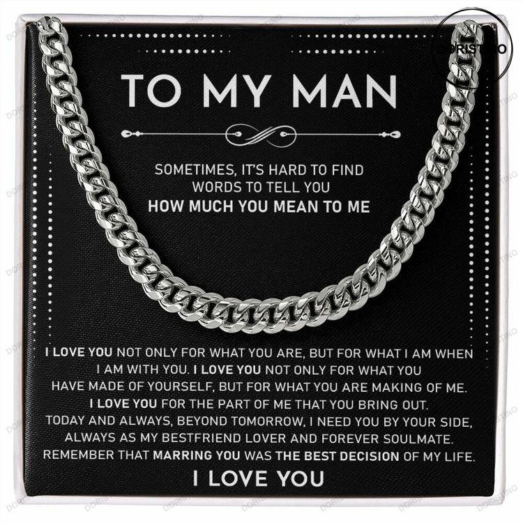 Promise Cuban Chain Necklace For Him Cuban Necklace For Him Sentimental Gift For Him Bf Gift For Birthday Gift Ideas For Boyfriend Doristino Limited Edition Necklace