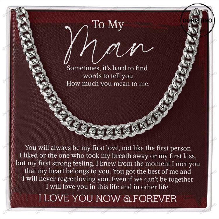 Promise Cuban Chain Necklace For Him Sentimental Gift For Him Bf Gift For Birthday Gift Ideas For Boyfriend Doristino Trending Necklace