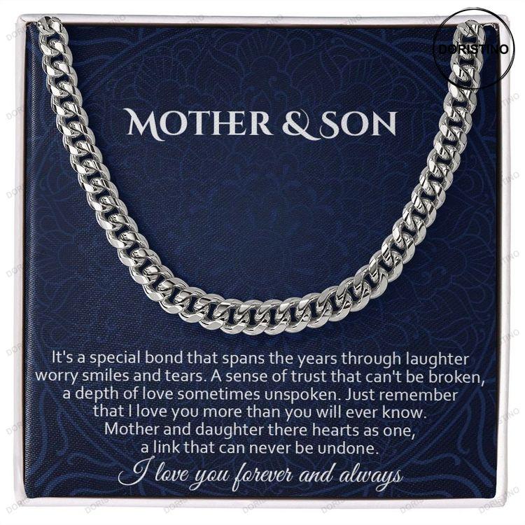 Son Emotional Necklace From Mom Cuban Link Chains Necklace Gift With Love Message Card Doristino Trending Necklace