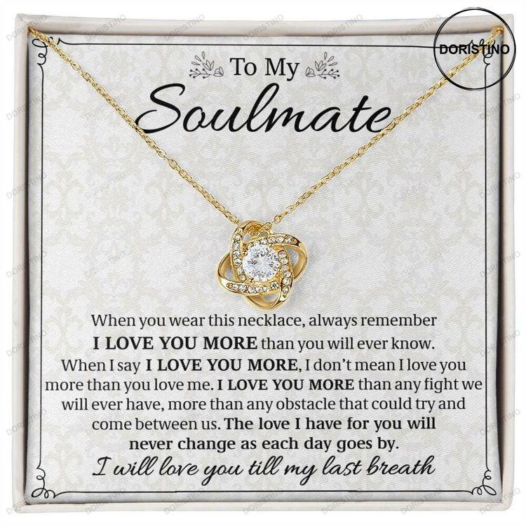 Soulmate Gift From Man Love Knot Necklace Gift With Love Message Card Doristino Trending Necklace