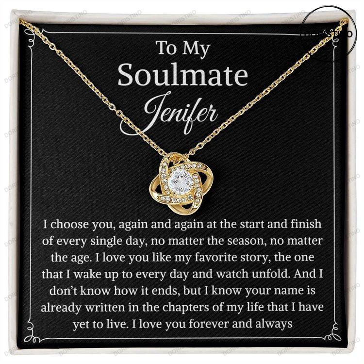 Soulmate Gift From Man Woman Jewelry Gift With Romantic Message Card Doristino Limited Edition Necklace