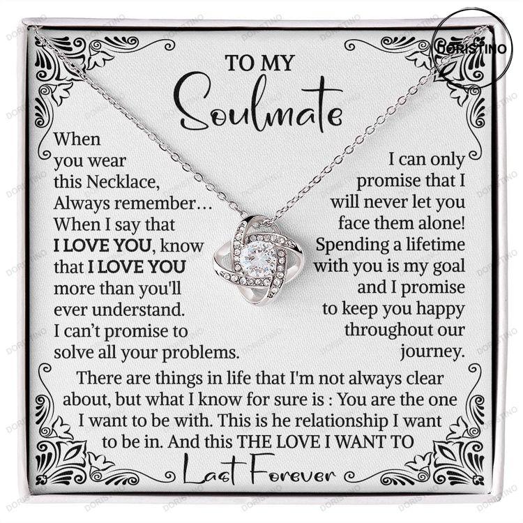 Soulmate Jewelry Gift Love Knot Necklace For Her Meaningful Gift Card 14k White Gold Or 18k Yellow Gold Over Stainless Steel Doristino Awesome Necklace