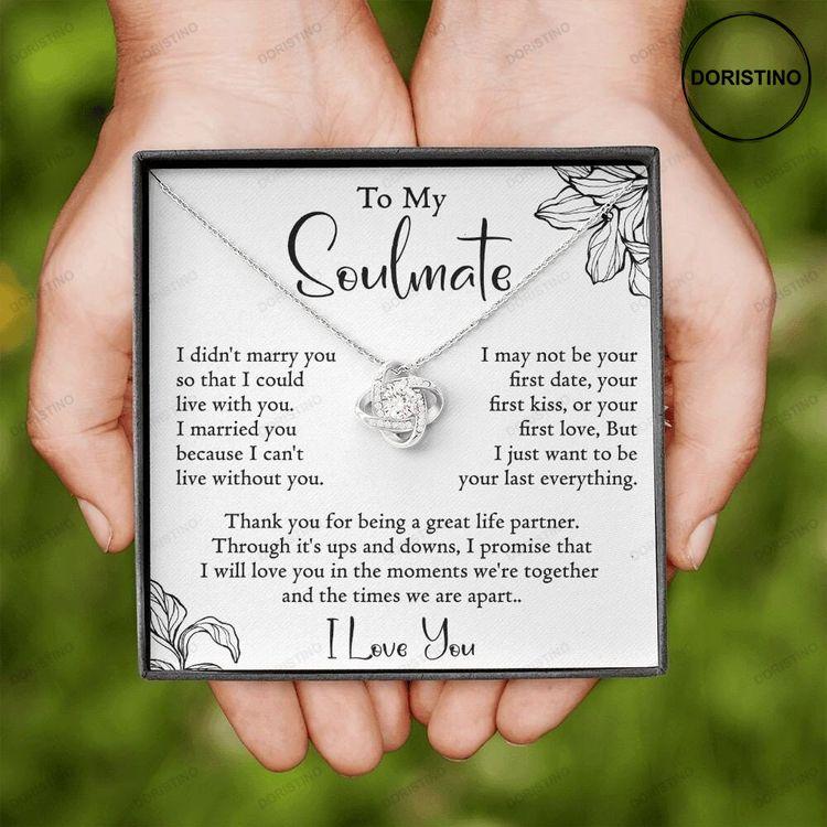 Soulmate Love Necklace For Woman From Her Man For Couples Romantic Necklace For Her Girlfriend Anniversary Gift For Girlfriends Birthday Doristino Awesome Necklace