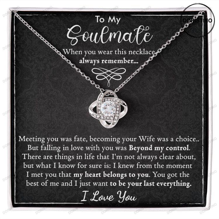 Soulmate Meaningful Gift From Her Man Woman Jewelry Gift Love Knot Necklace Doristino Trending Necklace