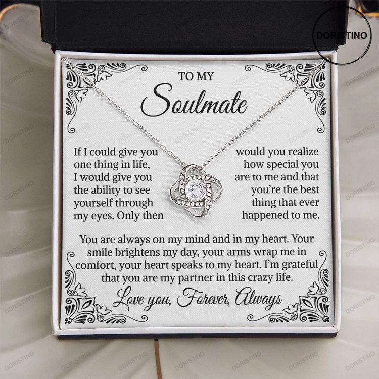 Soulmate Necklace Gift Soulmate Jewelry Girlfriend Necklace Wife Gift Anniversary Necklace Doristino Trending Necklace