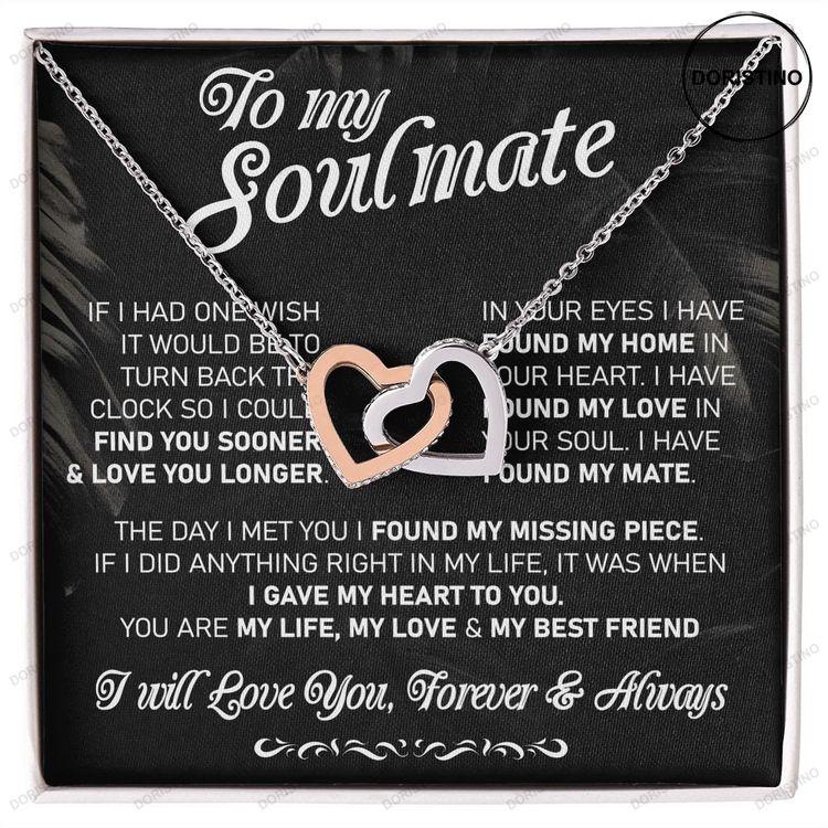 Soulmate Necklace Message Card Soulmate Necklace To My Soulmate Jewelry Doristino Limited Edition Necklace