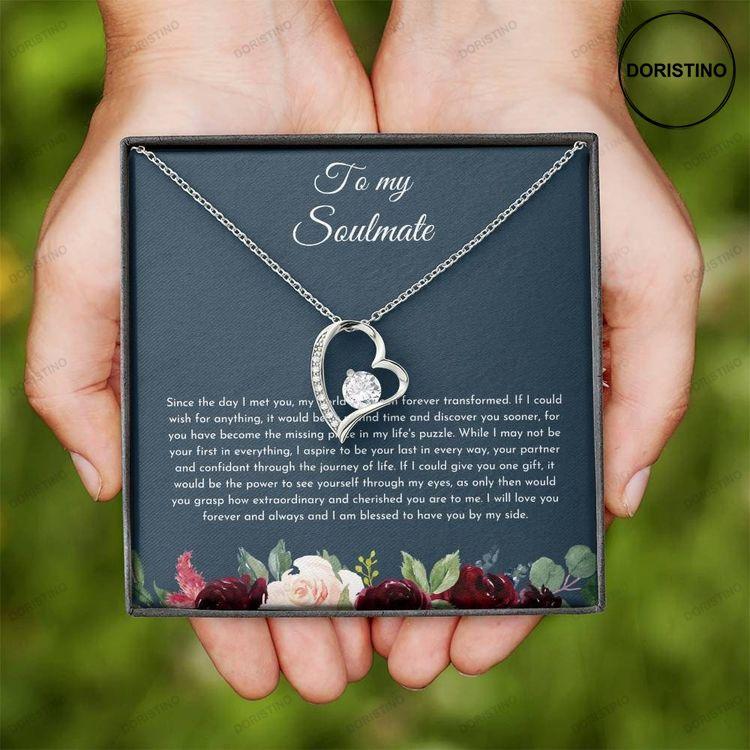 Soulmate Necklace To My Soulmate Necklace Girlfriend Heart Necklace Wife Gift Girlfriend Gift Soulmate Gift Girlfriend Birthday Gift Doristino Limited Edition Necklace