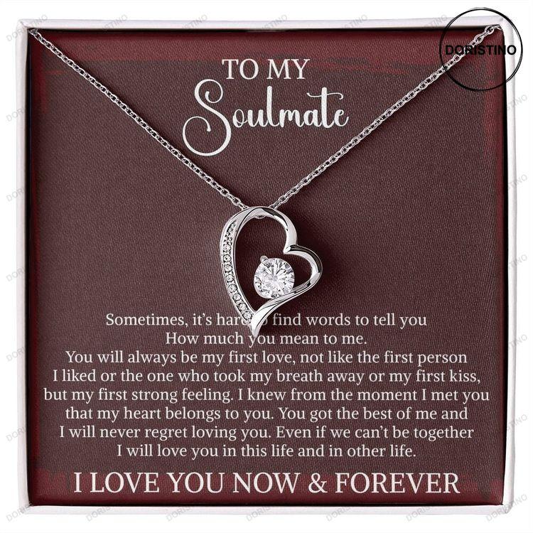 Soulmate Necklace To My Soulmate Necklace Valentines Day Gift Valentines Necklace Anniversary Gifts Anniversary Necklace Soulmate Gift Doristino Awesome Necklace