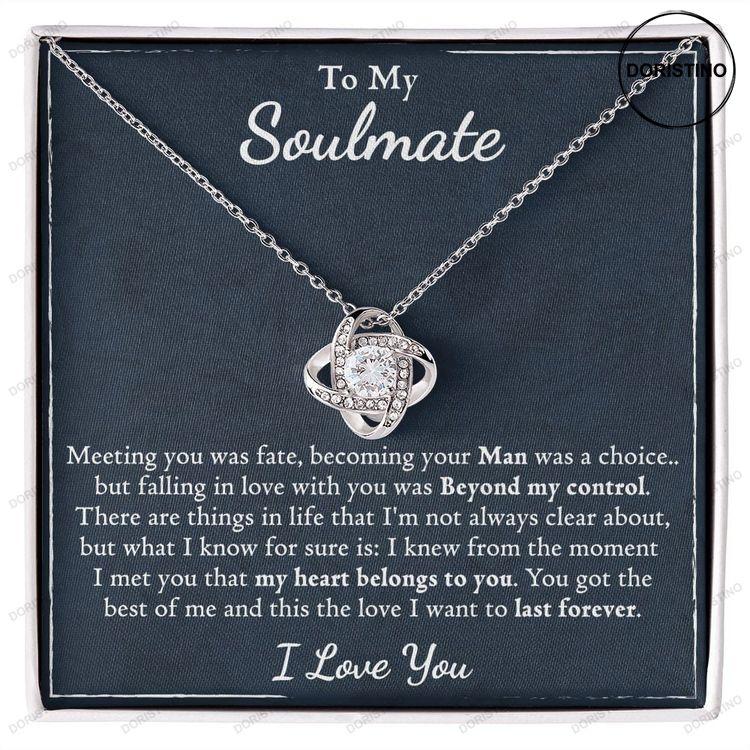 Soulmate Necklace To My Soulmate Necklace Valentines Day Gift Valentines Necklace Anniversary Gifts Anniversary Necklace Soulmate Love Doristino Limited Edition Necklace